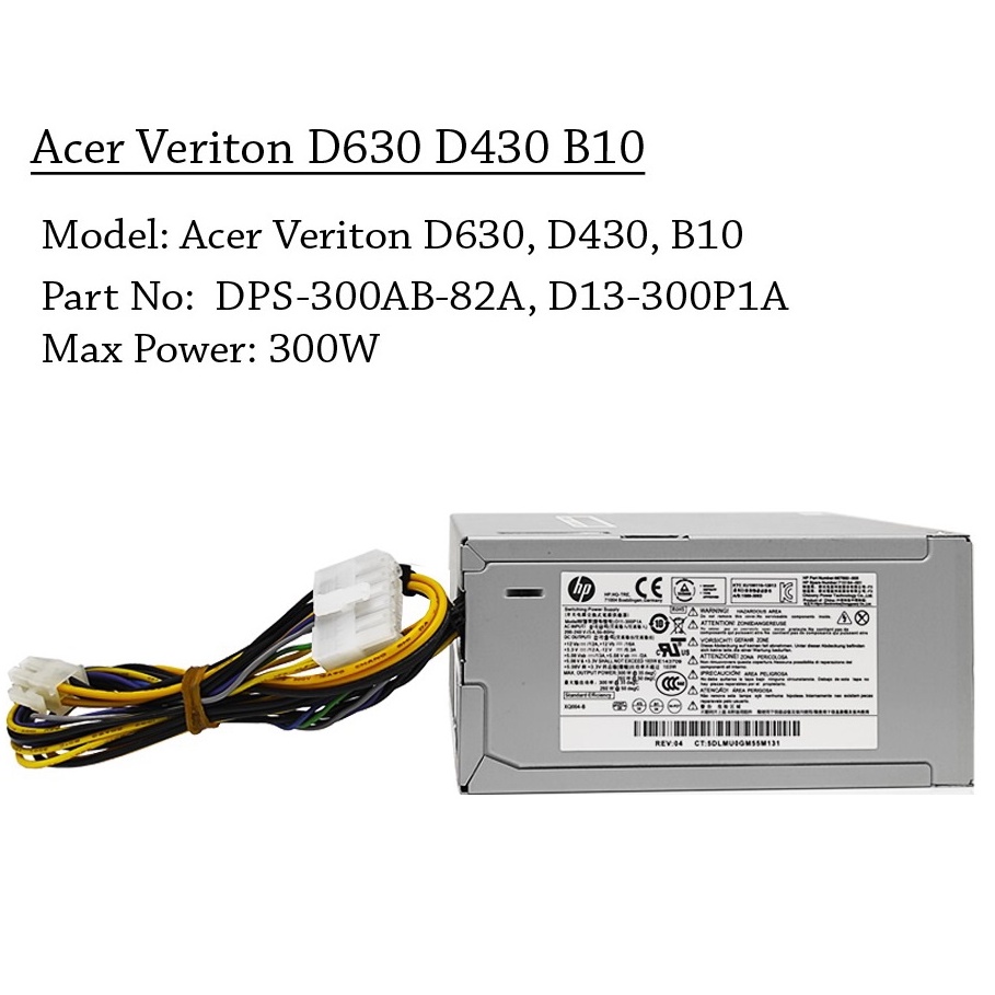 Acer Veriton S6630 D630 D430 B10 300W พาวเวอร์ซัพพลาย PSU D11-300P1A D13-300P1A HK400-11PP FSP300-40