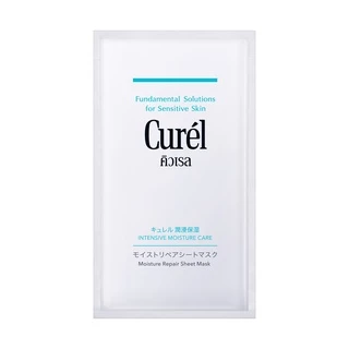 Curel Intensive Moisture Care Facial Sheet Mask คิวเรล อินเทนซีฟ มอยส์เจอร์ แคร์ มอยส์เจอร์ รีแพร์ ชีท มาสก์ แผ่นมาสก์บำ