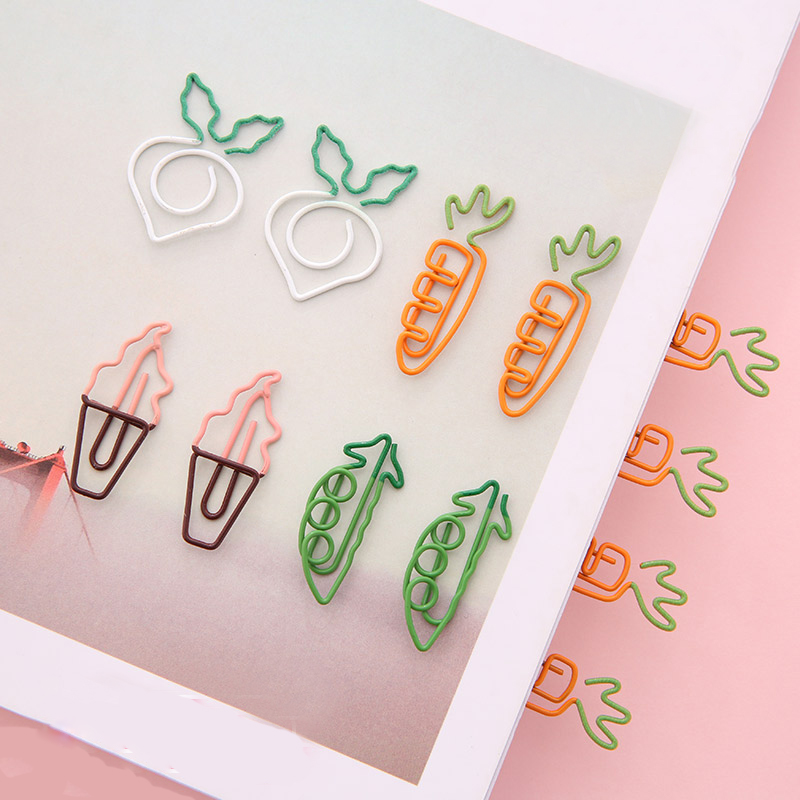 Creative Metal Carrot Paper Clip Peculiar Bookmark Holder