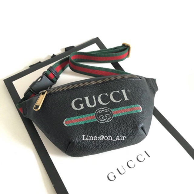 gucci print small belt bag สุดฮิต ต้นฉบับ 100%