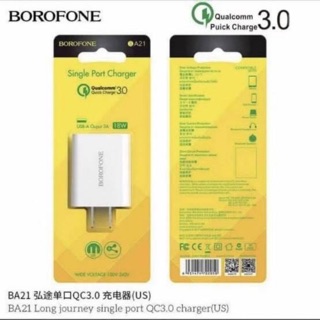 SY SYหัวชาร์จBOROFONG BA21 3.0A. 1USB   (ชาร์จเร็ว)