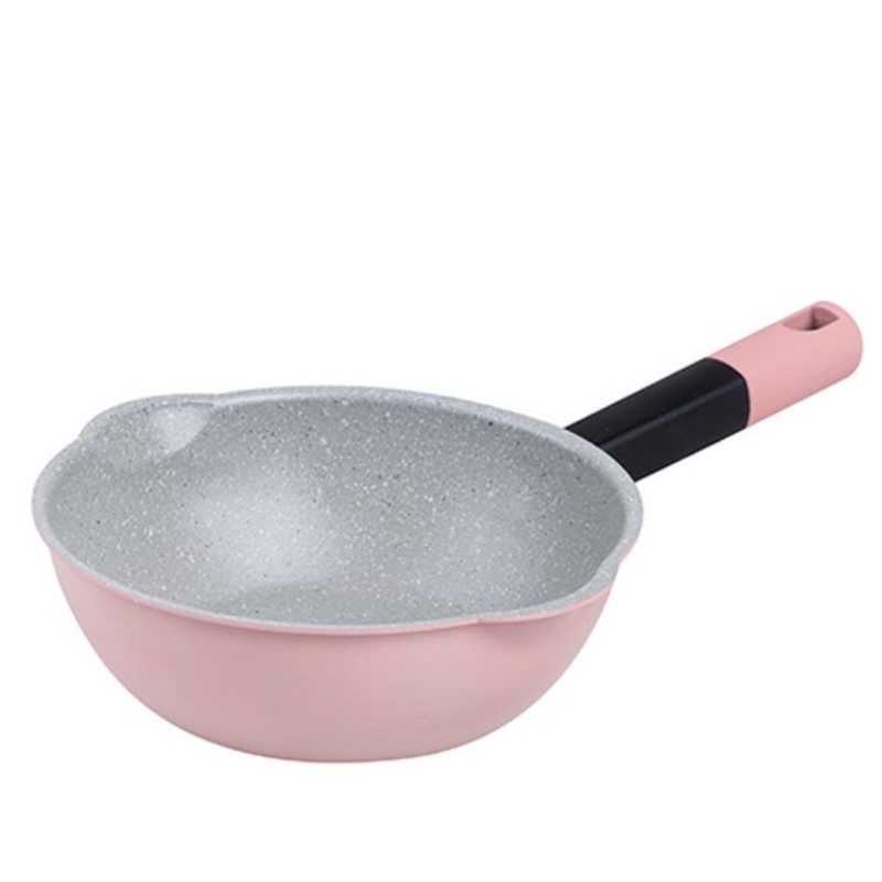 CUIZIMATE กระทะทรงลึก Fun Fun 20 ซม. สีชมพู