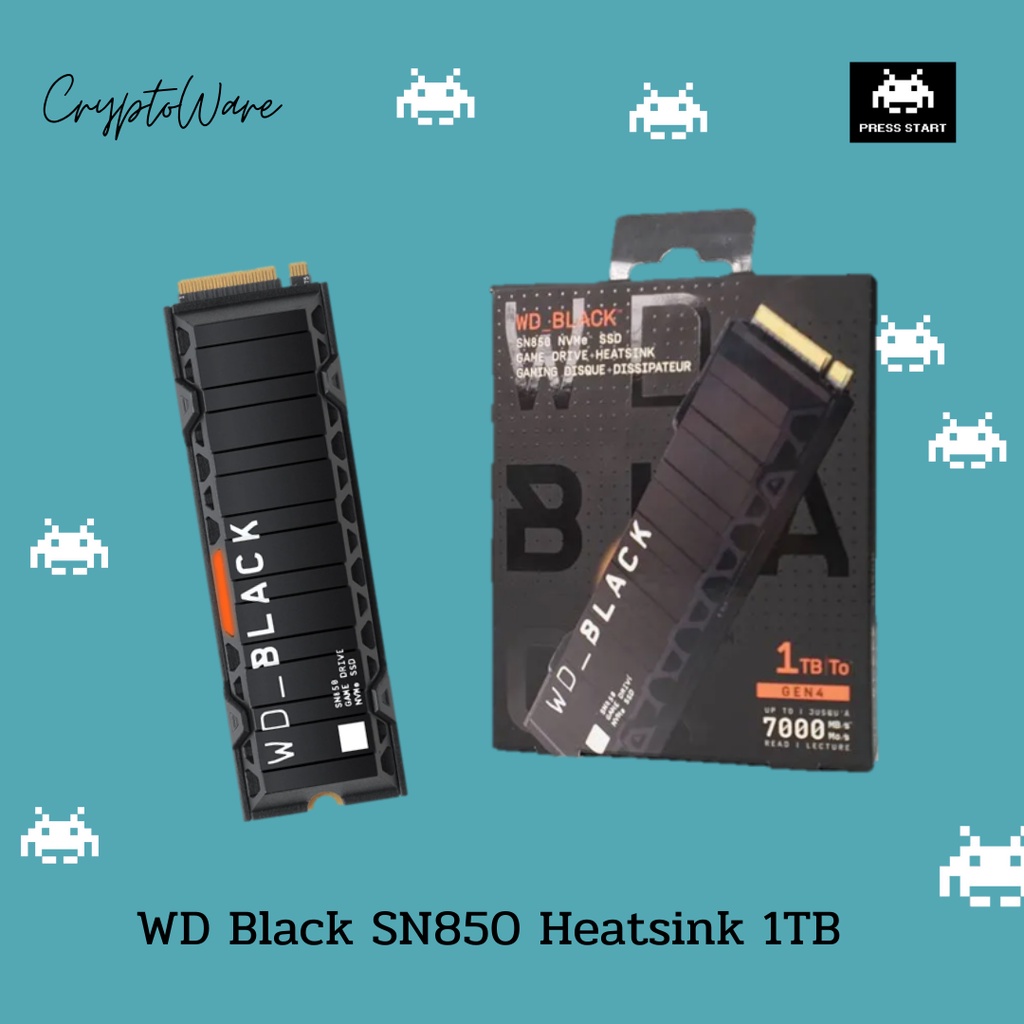 WD Black 1 TB SSD SN850 Heatsink Gen 4 (for computer and PlayStation 5