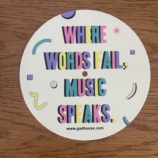 Gadhouse แผ่นยางรองแผ่นเสียง slipmat (Where Words Fails,) ขนาด7นิ้ว