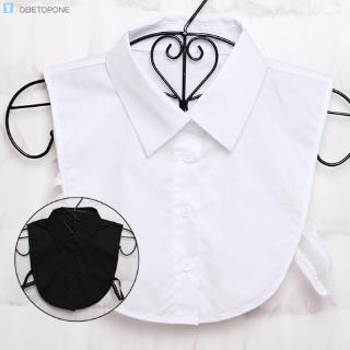 เสื้อคอปกปลอม แบบถอดออกได้ สีขาว สีดำ สำหรับสตรี