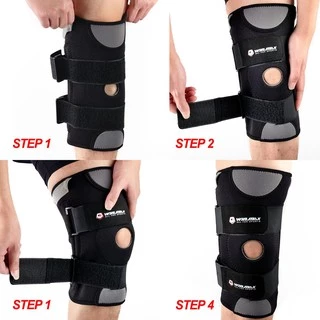 Winmax (พร้อมส่ง) สนับเข่า Neoprene Elastic Open Patella สนับเข่าแบบปรับได้ สนับเข่าแบบสปอร์ต 1 ชิ้น