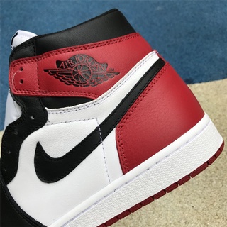 ✓☒✤Nike Air Jordan 1 Retro Og High Black Toe รองเท้าบาสเก็ตบอล