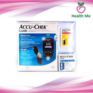 Accu-Chek Guide เครื่องตรวจน้ำตาลในเลือด (เครื่องตรวจ + แถบตรวจ25ชิ้น + ปากกาเจาะเลือด + เข็มเจาะ24เข็ม)