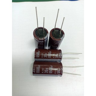 คาปาซิเตอร์6500uf 35V 105C°ขนาด15×35mm ELNA ของแท้ คาปาซิเตอร์แอมป์ขยาย ขายแพค 4ตัว90บ.