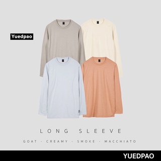 Yuedpao ยอดขาย No.1 รับประกันไม่ย้วย 2 ปี ผ้านุ่ม เสื้อยืดเปล่า เสื้อยืดสีพื้น เสื้อยืดแขนยาว 5 สี