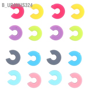 B_uranus324 16PCS Mini Circle Silicone Wine Glass Marker Cup Identification Ring Recognizer Label