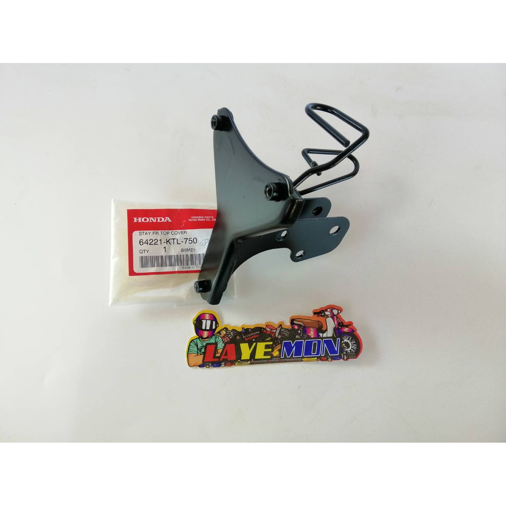 ขาจับตะกร้าหน้า เหล็กจับตะกร้า ของแท้เบิกศูนย์ HONDA เวฟ100 u-box w.100 2005-2008 รหัสอะไหล่ 64221-KTL-750