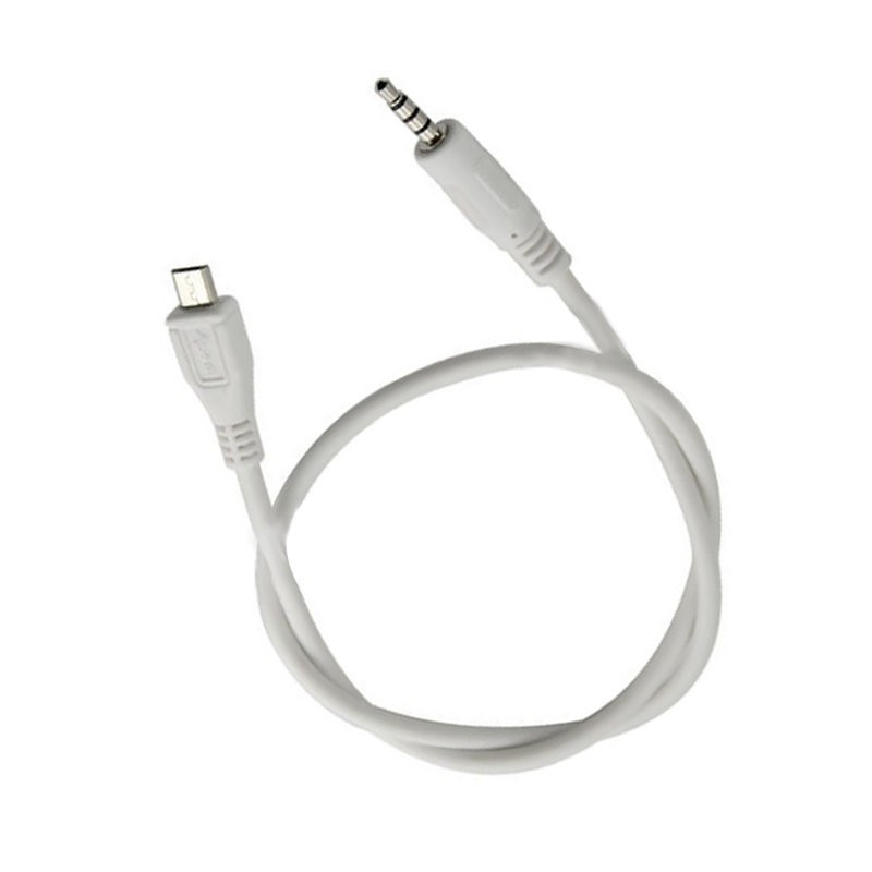 Android Micro USB เป็น DC 3.5 มม.อะแดปเตอร์เสียงสําหรับ V8 การ์ดเสียงเครื่องเล่นรถสีขาว TCH YIDEA