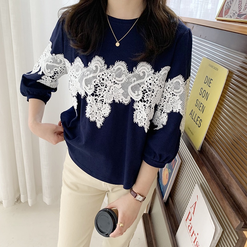 SUNDAY2020  เสื้อวินเทจผญ กกกกแม่🔥  ออกแบบ เสื้อแขนสามส่วนแต่งลูกไม้ 🍭♥️ งานสวย มงลงมาก ✨ - รูปที่ 4