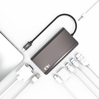 อุปกรณ์แปลงสัญญาณต่อพ่วง USB FEELTEK PORTABLE 8 IN 1 USB-C HUB 💥ประกัน Ascenti 2 ปี ครับ💥