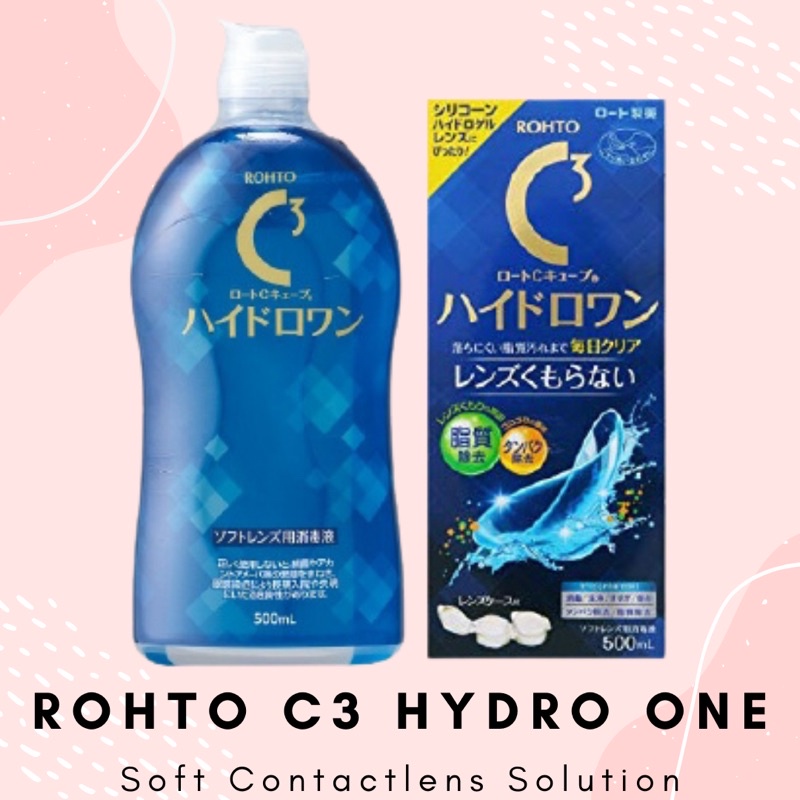 พร้อมส่ง!!!  น้ำยาล้างคอนแทคเลนส์แบบนิ่ม Rohto C3 Cube Hydro One Soft นิ่ม