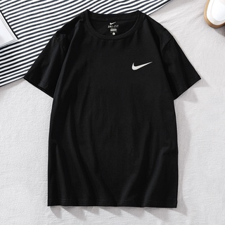 คอลูกเรือเสื้อยืดคอกลมNike ราคา เสื้อยืดแขนสั้นลําลอง ผ้าฝ้าย 100% พิมพ์ลาย ทรงหลวม พลัสไซซ์ แฟชั่นสําหรับผู้ชาย และผู้ห