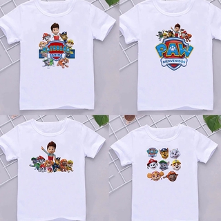 เสื้อยืดแขนสั้น พิมพ์ลายการ์ตูน Paw Patrol น่ารัก แฟชั่นฤดูร้อน สําหรับเด็กวัยหัดเดิน