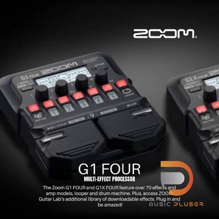 ZOOM G1 Four Guitar Multi-Effects เอฟเฟคกีตาร์ราคาถูกที่มีแนวเสียงให้เลือกหลากหลาย สามารถใส่ถ่านได้พร้อมประกันหลังการขาย