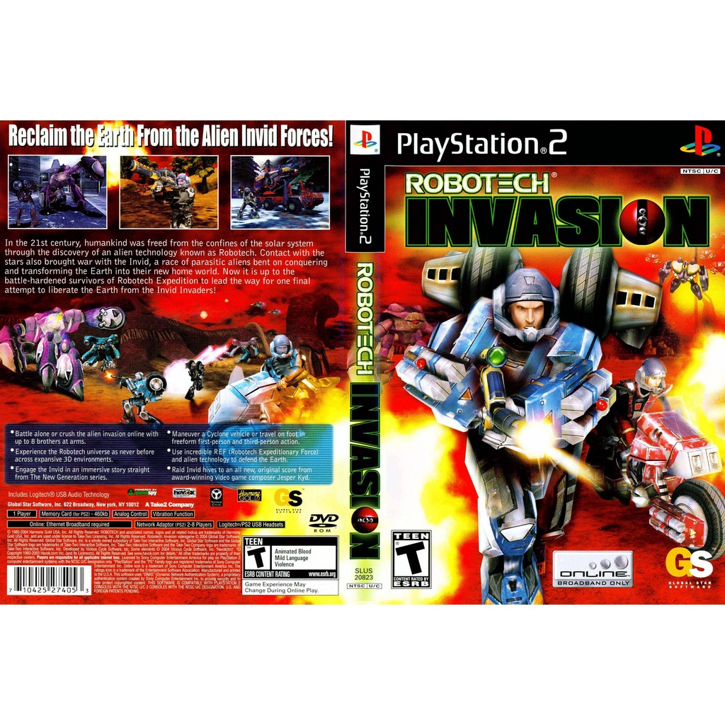 แผ่นเกมส์ PS2 Robotech Invasion คุณภาพ ส่งไว (DVD)
