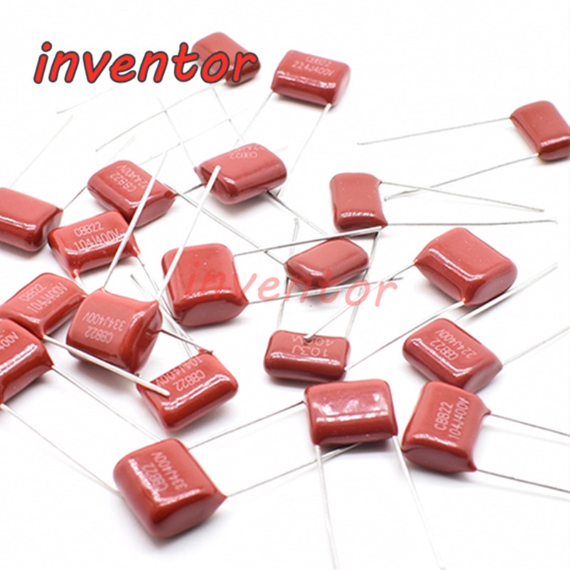 10 ชิ้น CBB22 ตัวเก็บประจุฟิล์มโพลีโพรพิลีน 400V 105J 125J 155J 185J 824J