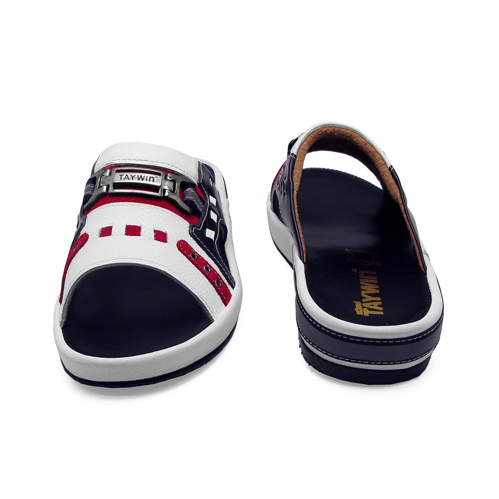 TAYWINแท้ เทวินทร์แท้ รองเท้าแตะ SKF-12 Size37-46 หนังปั่นนิ่มสีขาว-หนังกลับแดง-หนังนิ่มดำ
