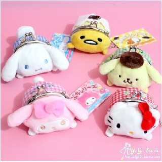 กระเป๋าสตางค์กระเป๋าใส่เหรียญลายการ์ตูนอนิเมะ sanrio my melody cinnamoll dog 1 ชิ้น