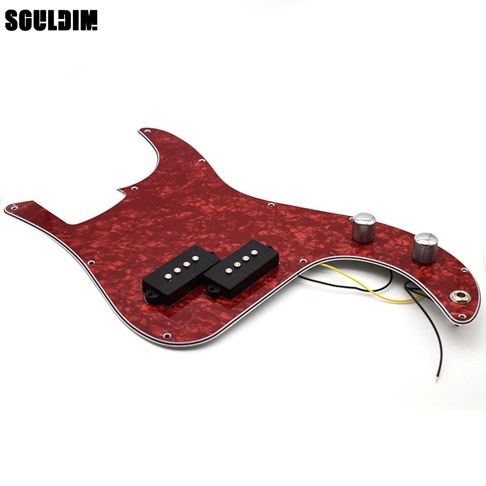 Black P Bass Prewired Load Pickguard สําหรับกีตาร์เบสที่มีความแม่นยํา 3 Ply PB Bass Pickup หลากสี