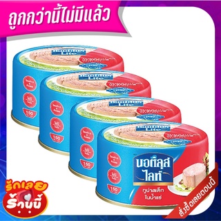 นอติลุสไลท์ ทูน่าสเต๊กในน้ำแร่ 165 กรัม x 4 กระป๋อง Nautilus Lite Tuna Steak in Spring Water 165 g x 4 Cans