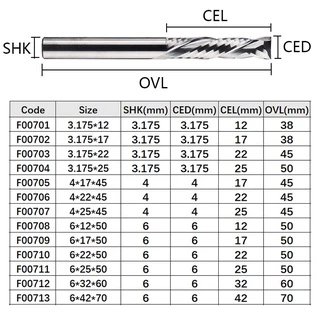 Compression Woodwork UP & DOWN Cut 2 ขลุ่ยเกลียวคาร์ไบด์เครื่องมือ CNC Router Bit ไม้ EndMill Cutter