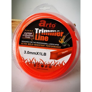 เอ็นตัดหญ้า​ ขนาด​ 3​ มิล​ ยาว​ 54 เมตร​ (1LB) แบบเหลี่ยม  ARTO TRIMMER Line​ ใส่หัวอลูมิเนียมตัดหญ้า​ ลวดสลิงตัดหญ้า