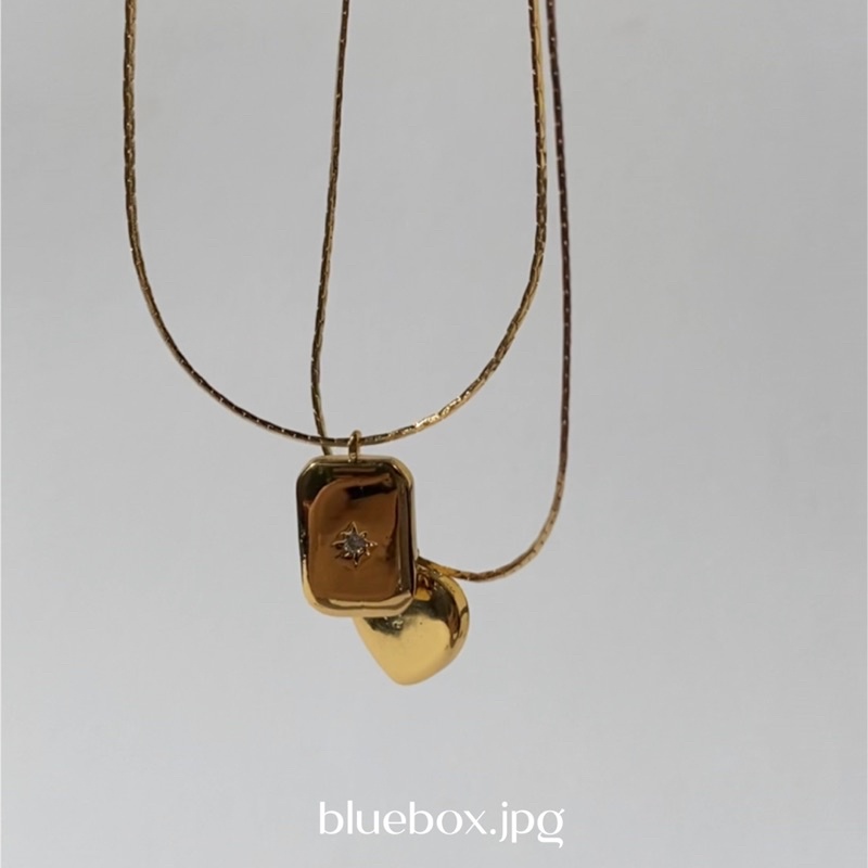 สร้อยคอ Geometry love Necklace - gold by bluebox.jpg