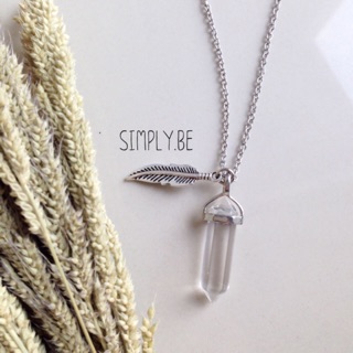 Clear quartz necklace