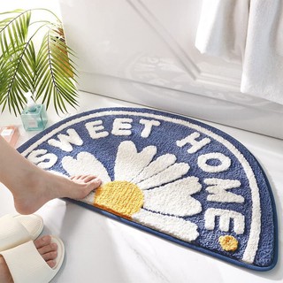 พรมเช็ดเท้า พรมห้องน้ำ ครึ่งวงกลม  ลายSweet home