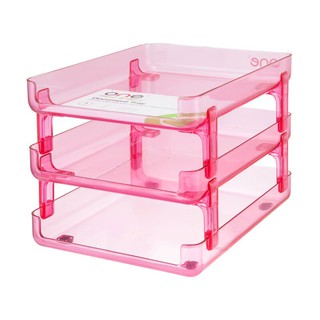 ถาดเอกสาร S3N 3 ชั้น สีชมพู ONE/3-Tier Document Tray S3N Pink ONE