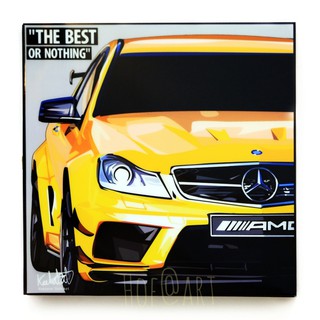 รูปภาพ รถ Mercedes Benz #1 Car เมอร์เซเดส เบนซ์ รูปภาพ​ติดผนัง pop art กรอบรูป Supercar รถสปอร์ต รถยนต์ แต่งบ้าน ของขวัญ