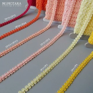 MOMOTARA No.188 (ชุดที่ 1) เทปทอ Knit ลายตวัด Chinese Knit ขนาด 0.9 CM ยาว 18 หลา เทป ริบบิ้น ริบบิ้นผ้า วัสดุตกแต่ง