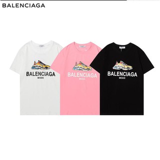 พร้อมส่ง Balenciaga เสื้อยืดลําลอง ตัวยาว แฟชั่นสําหรับผู้ชาย และผู้หญิง