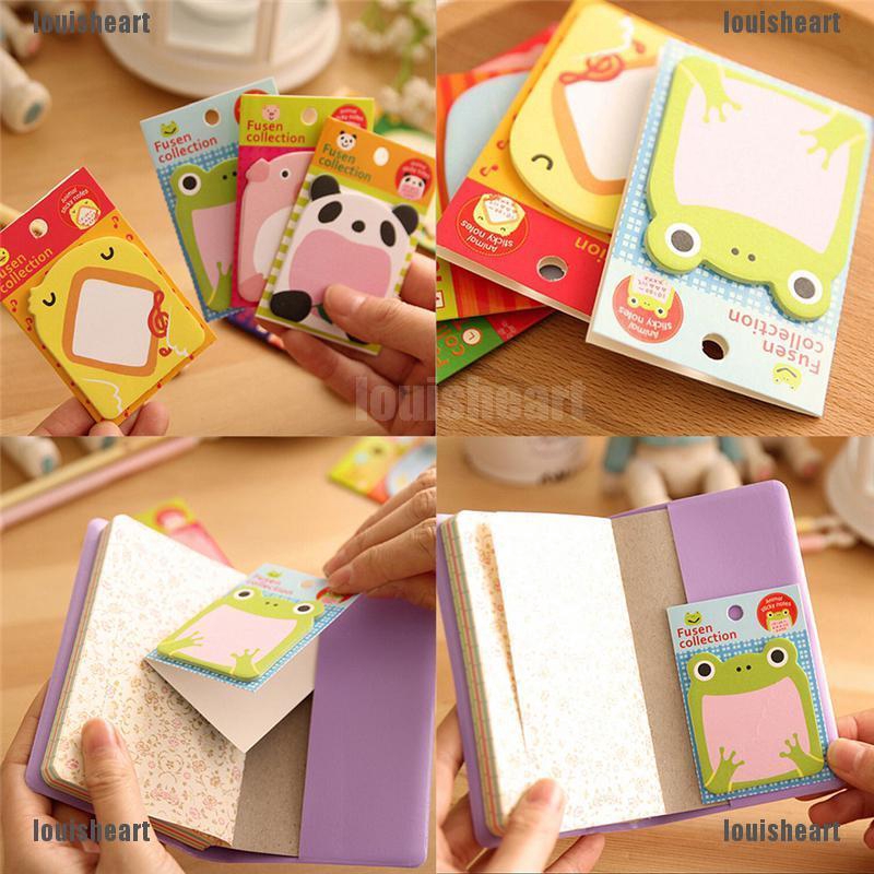 8Pcs Animal Cat Panda Cute Kawaii Sticky Notes Memo Pad School Supplies ...