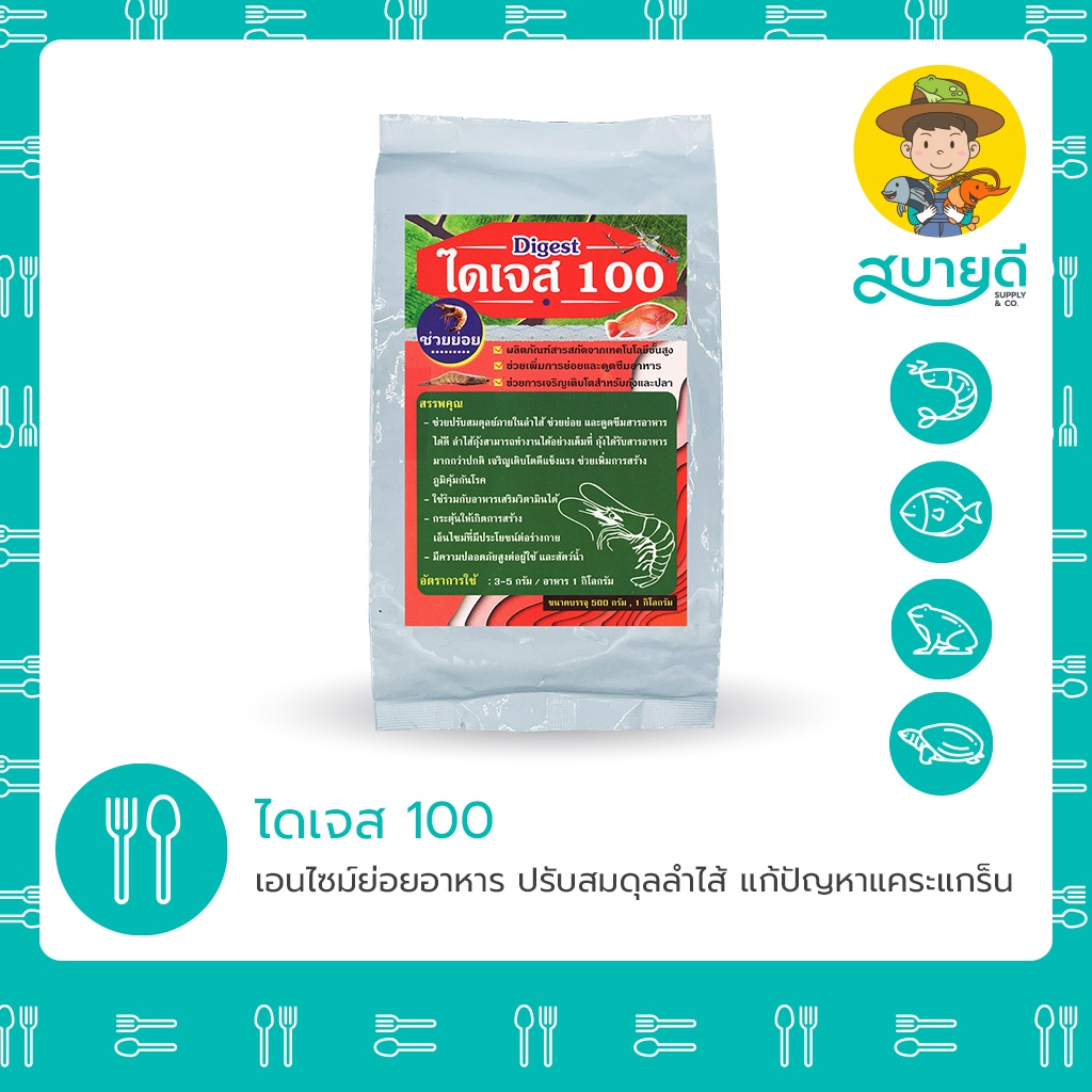 ไดเจส 100 สารสกัดเอนไซม์เร่งย่อยอาหาร 🌟ป้องกันและรักษาโรคขี้ขาว🌟 ปรับสมดุลลำไส้ ขี้ยาว ย่อยง่าย สบายดีซัพพลายแอนด์โค