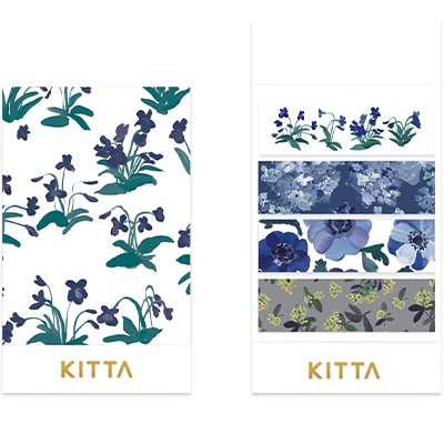 KITTA Basic Flower 6 (KIT063) / Washi tape แบบแผ่นพร้อมใช้งาน ลายดอกไม้ 6 แบรนด์ KITTA จากประเทศญี่ป
