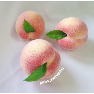 [พร้อมส่ง]🍑ลูกพีชปลอม ลูกพีช 🍑 ผลไม้ปลอม