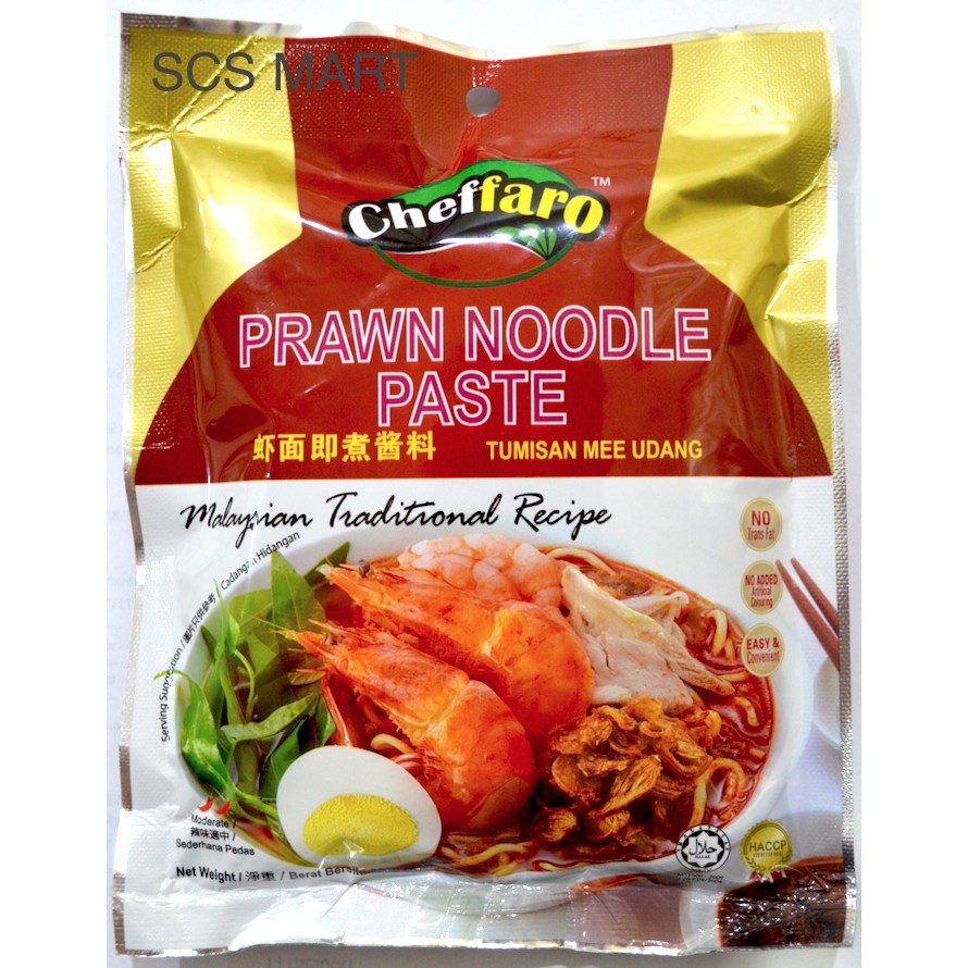 Cheffaro Prawn Noodle Paste 200g . Sun Tumisan Mee Udanang
