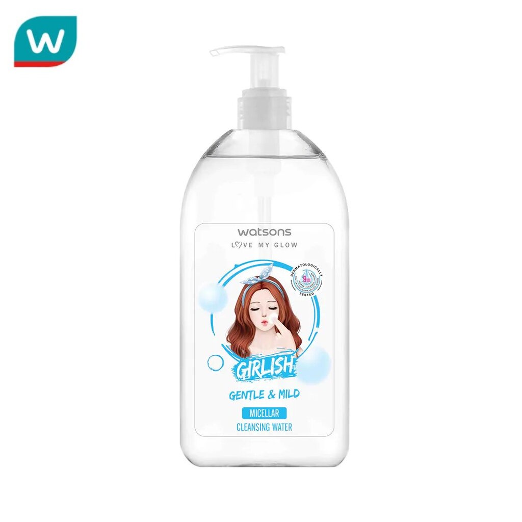 Watsons วัตสัน เกิร์ลลิช เจนเทิล แอนด์ มายด์ ไมเซล่า คลีนซิ่ง วอเตอร์ 485มล.