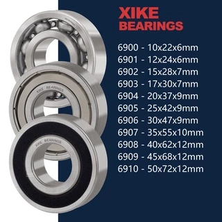 ตลับลูกปืนเม็ดกลมร่องลึก XiKe 6900 6901 6902 6903 6904 6905 6906 6907 6908 6909 6910 2RS ZZ