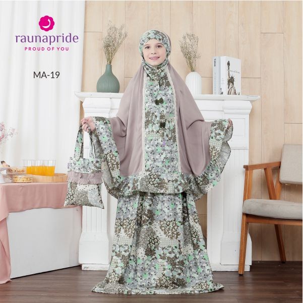 Mukena MA 19 BY RAUNA PRIDE - MUKENA ADULT WOMENS MUKENA - COTTON MUKENA - CHILDRENS MUKENA - PREMIU