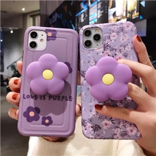 เคสสีม่วงลายดอกไม้ พร้อมส่ง