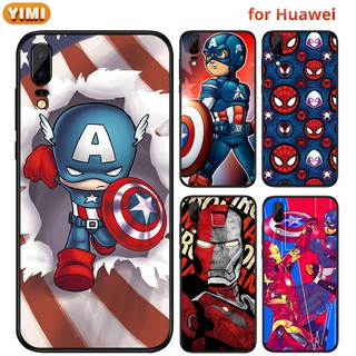 เคส HUAWEI Y6 Y7 Y6S PRO  Y7A Y6P Y9S Y9 Prime 2018 2019 นิ่ม เนื้อแมตต์ ลายการ์ตูนฮีโร่ สำหรับ