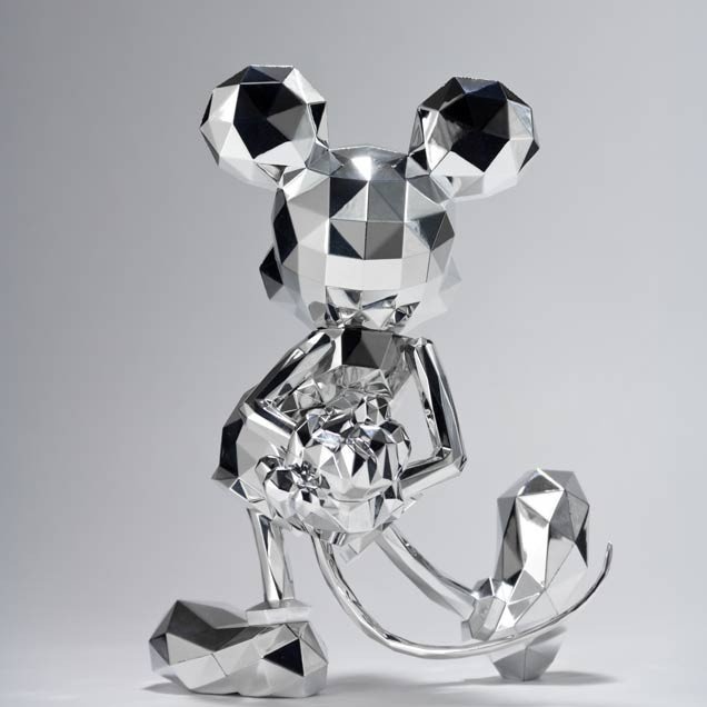 พร้อมส่ง Polygo Mickey Mouse Silver 005 Gold 006  Disney 🇯🇵มิกกี้เมาส์ ดิสนี่ย์ โมเดล สีเงิน สีทอง #1