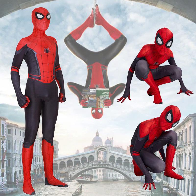 ชุดจั๊มสูทคอสเพลย์ Spider-Man: Far From Home Peter Parker Spiderman สําหรับเด็ก และผู้ใหญ่